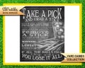Take a Pick and Grab a Stick yard game sign | PRINTABLE lawn game sign for your back yard BBQ, outdoor wedding or family picnic