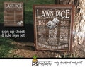 Lawn Dice Yard Game Sign | PRINTABLE lawn game sign for Backyard BBQ, outdoor wedding, graduation party or family picnic