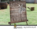 HORSESHOES GAME and rules sign | PRINTABLE Horseshoe Lawn Game Sign for your back yard bbq, outdoor wedding or family picnic