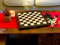 Chess gift for father. Housewarming, Wedding, Anniversary, Birthday, Retirement. Small wooden chessboard set 35x35 cm | 13.8 x 13.8 inches