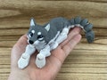 3D Printed Wolf Custom Colors | Flexible Articulated Animal | Wilderness Forest Decor Gift for Wolf Lover