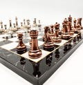 Chess Board with Classic Metal Chess Pieces Chirstmas Gifts for Husband Him Wooden Board Games