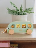 Personalized Car With Animals. Custom Baby Gift. Newborn Birth Stats. Baby Shower Gift. Montessori Toys For Toddlers. First Birthday Gift.