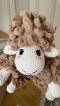 Crochet amigurumi sheep, handmade crochet animals, amigurumi farmhouse animals, baptism baby present, knitted sheep, Valentines day gift