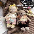 Crochet bear pattern PDF in Eng, amigurumi bear, crochet pattern bear 2in1 (boy and girl), crochet animals pattern