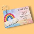 Rainbow Keyring gift. Teacher/ TA or nursery gift.