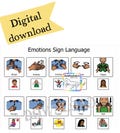 Sign Language Board- Emotions- digital download