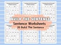 80 Build the Sentence Worksheets, Sentence Writing, Write the Sentence, Practice Writing Activity pages, ELA Worksheets, Digital Download