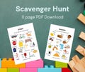 Scavenger Hunt List, Outdoor Activities, Toddler, Preschool, Homeschool, Digital Download, Printable Activity, Busy Kids, Infant, Primary