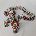 PRE-ORDER Gingerbread Cookie Dragon | 3d Printed Articulating Fidget Item