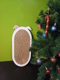 Wall Mounted Cat Board, Cat Scratching Board, Kitten Scratching Post, Pig Toy, Modern Scratching Post, Kitten Toy,Walnut Pig Scratching Post
