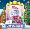 Meowy Globe - 5 star sticker [VERY FAST] | Jingle Joy