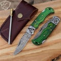 Personalized Damascus Pocket Knife, Handmade Folding Knife, Anniversary Gift, Custom Groomsman Gift, Fold Blade Gift, Best Gift For Him