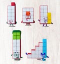 Numberblocks characters faces11-15 Number plushie soft toy Square full set of soft toys Bright colorful design Fun maths learning resource