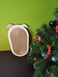 Wall Mounted Cat Board, Cat Scratching Board, Kitten Scratching Post, Pig Toy, Modern Scratching Post, Kitten Toy,Walnut Pig Scratching Post