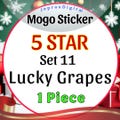 Lucky Grapes (Set 11) Mono go 5 STAR Sticker (1 piece)