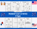 Presidents Day Activities - Color by Numbers - Writing Prompts - Classroom Activities - Teacher Resources - Children's Activities -Class Fun