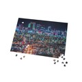 Jigsaw Puzzle, Cityscape Night Lights, Urban Building and Streets, 96 252 500 1000 Piece, Relaxing Hobby, Family Activity, Gift for Puzzle