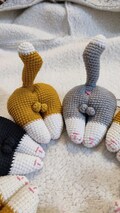 Pendant keychain cat crochet, funny toy cat, Cat's Ass, for people who are big cat lovers and have a good sense of humor, Christmas tree toy