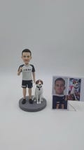 Custom Bobblehead with Dog, Unique Bobblehead with Pet, Custom Pet Owner Figurine, Custom Bobblehead with one Pet