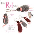 Crochet Rat Keychain