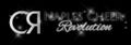 Custom Cheer Practice Suit for Kevyn Hayes in Black with "Revolution" Logo in White Glitter and a Black Cheer Bow