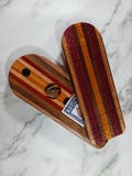 Handmade Wooden Cribbage Board with Storage, custom cribbage board, purple heart, walnut, padauk, cherry, canary, large cribbage board