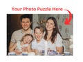 Custom Photo Puzzle Personalized Jigsaw with Your Picture in Multiple Sizes, Unique Gift for Family, Friends, Birthdays, Anniversaries