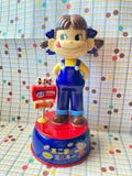 Kawaii Milky Peko chan bobble head doll piggy bank saving box coin bank toy from Fujiya Japan