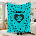 Custom Puppy Name Blanket Cat Plush Blanket Dog Name Blanket Gift For Dog Lover Christmas Gift Blanket Fleece Dog Dad Gift Pet Lover Gifts