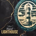 Dark Malachite Lighthouse Travel Series Cribbage Board | Beautiful Hardwood & Epoxy Resin Cribbage Board | Handcrafted and Custom Designed