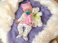 17 inch 6.1 lbs Platinum Full Silicone Doll With  Open Mouth To take a Pacifier Has a Squishy Body