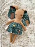 Bunny doll in Narnia Fabric