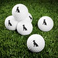GolfDog - Boxer Dog Silhouette Premium CUSTOM Golf Balls, 6pcs - Perfect for Pet-Loving Golfers!