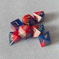 Luminous Fest - Neon Rainbow and Black - Fluorescent Polyhedral Dice - D&D Dice Set