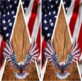 Cornhole Wrap | Digital Download | American Flag Bald Eagle | Cornhole Game Wrap | Decals | Cornhole Board Maker | Large Format Print File