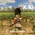 10 X Custom Swiss Grenadier building block figure