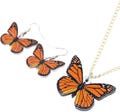 Butterfly Necklace and Earrings Butterfly Jewelry Sets Insect Dangle Drop Pendant for Women Ladies