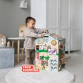Dinosaur Busyhouse for kids. Montessori activity board for toddlers. Wooden gift for kids.