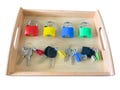 Kids Locks and Keys Learning Toy set of 4 Preschool Daycare Homeschool Practical Life