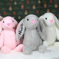 Custom Monogrammed Bunny Rabbit,Personalized Embroidered Bunny Rabbit Toy,Cute Bunny with Name,Plush Bunny Toy,Baby Shower Gift,New YearGift