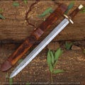 New Handmade Damascus steel Viking Swords with scabbard | Real fantasy Swords | Medieval historical sword | Groomsmen Gift | Christmas Gift