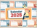 2025 Kids Inspirational Calendar, Printable, Kids Calendar 2025, Wall Calendar PDF, Editable Calendar, Kids Monthly Planner, Animated