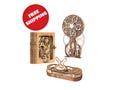 Handmade Wooden Clock Puzzles – 3 Unique Open Gear Designs, DIY Kits for Home Décor,  Mechanical Clock Models, STEM Gift for Adults