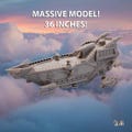 Zephyr Class Frigate – Large 3D Printed Airship with Playable Interior and Exterior, Dungeons & Dragons Terrain Setpiece, Tabletop RPG