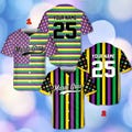 Personalized Mardi Gras Baseball Jersey, Custom Name And Number Baseball Jersey, Mardi Gras Carnival Jersey, Gift For Family Matching