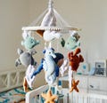 Whale Baby Mobile - Baby mobile whales - Baby crib mobile - Whale mobile  - Nautical baby mobile boy - Baby shower gift
