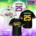 Personalized Mardi Gras Baseball Jersey, Custom Name And Number Baseball Jersey, Mardi Gras Carnival Jersey, Gift For Family Matching