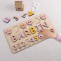 Personalized Name Puzzle W/Numbers, Preschool Puzzle Toy Gift for Boys and Girls, Custom Name Puzzle with Numbers & Geometry Shapes