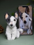 Custom Pet Replica Dog Plush,Photo of pet into custom stuffed animal,Handmade Pipe Cleaner Dollhouse Dog,Personalized Pet Plush Pet Memorial